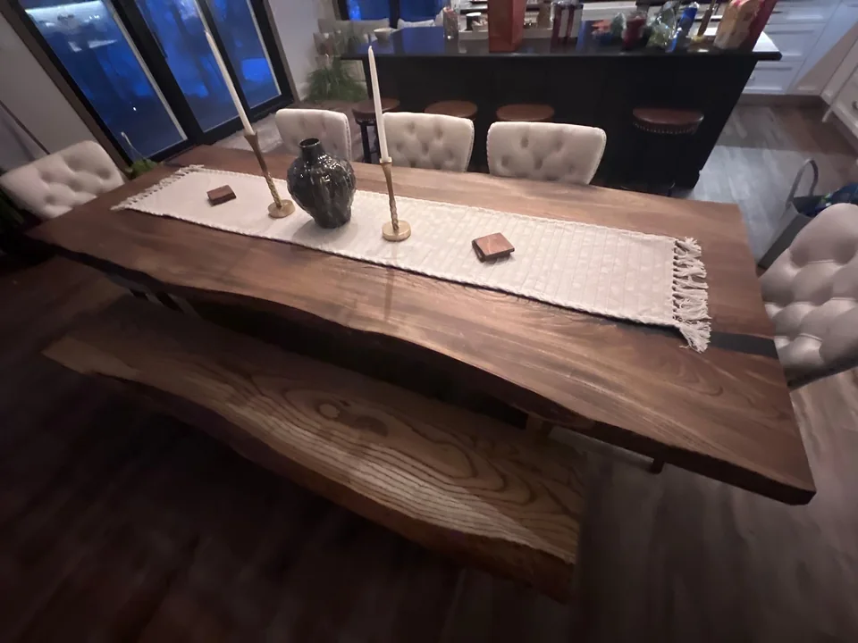 Live edge dining table